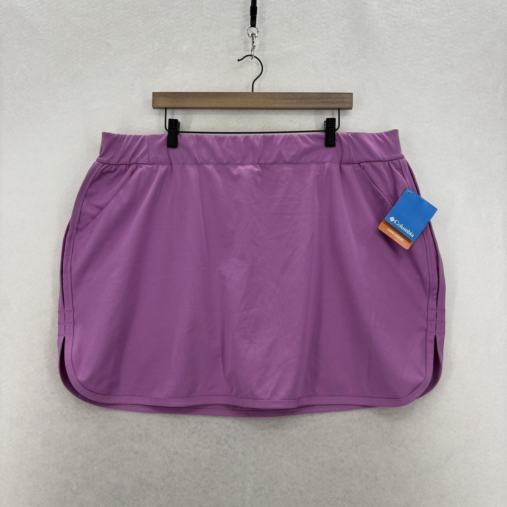 Columbia Sandy Creek Stretch Skort Womens 2X Purple Hiking Water Trail Shorts